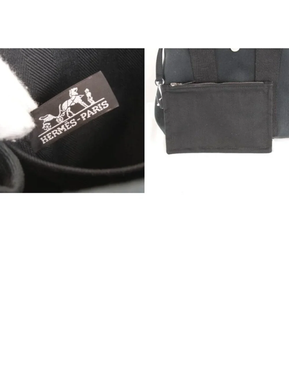 Hermes Valparaiso Handbag with PM Pouch Toille Blanc